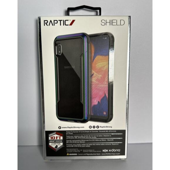 RAPTIC Shield Cell Phone Case For Galaxy A10e 10 ft Drop Tested - Iridescent - Picture 2 of 5